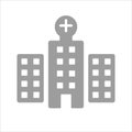 hospital, polyclinic icon, vector, illustration